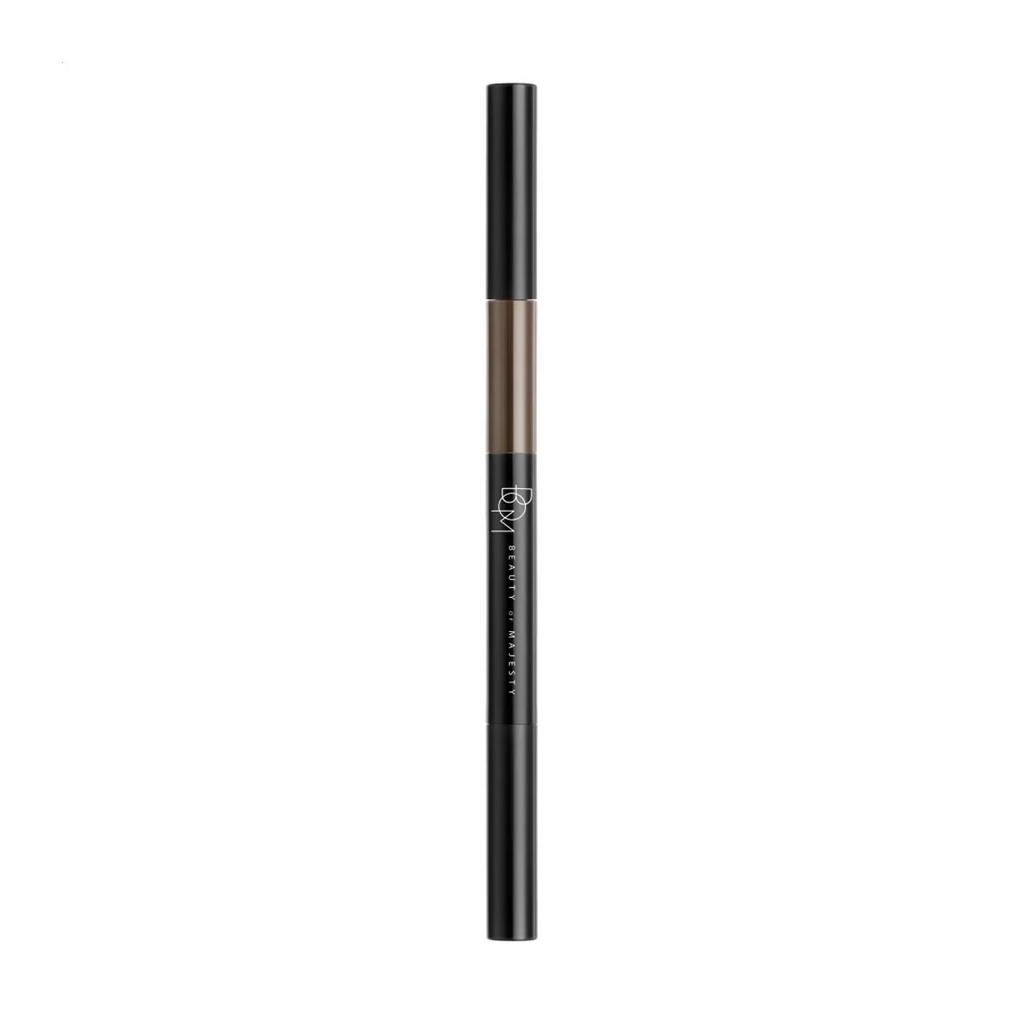 Олівець для брів 3 в 1 Beauty of Majesty 3 in 1 Triple Edge Eyebrow 01 Gray Brown, 0.2 г + 0.4 г