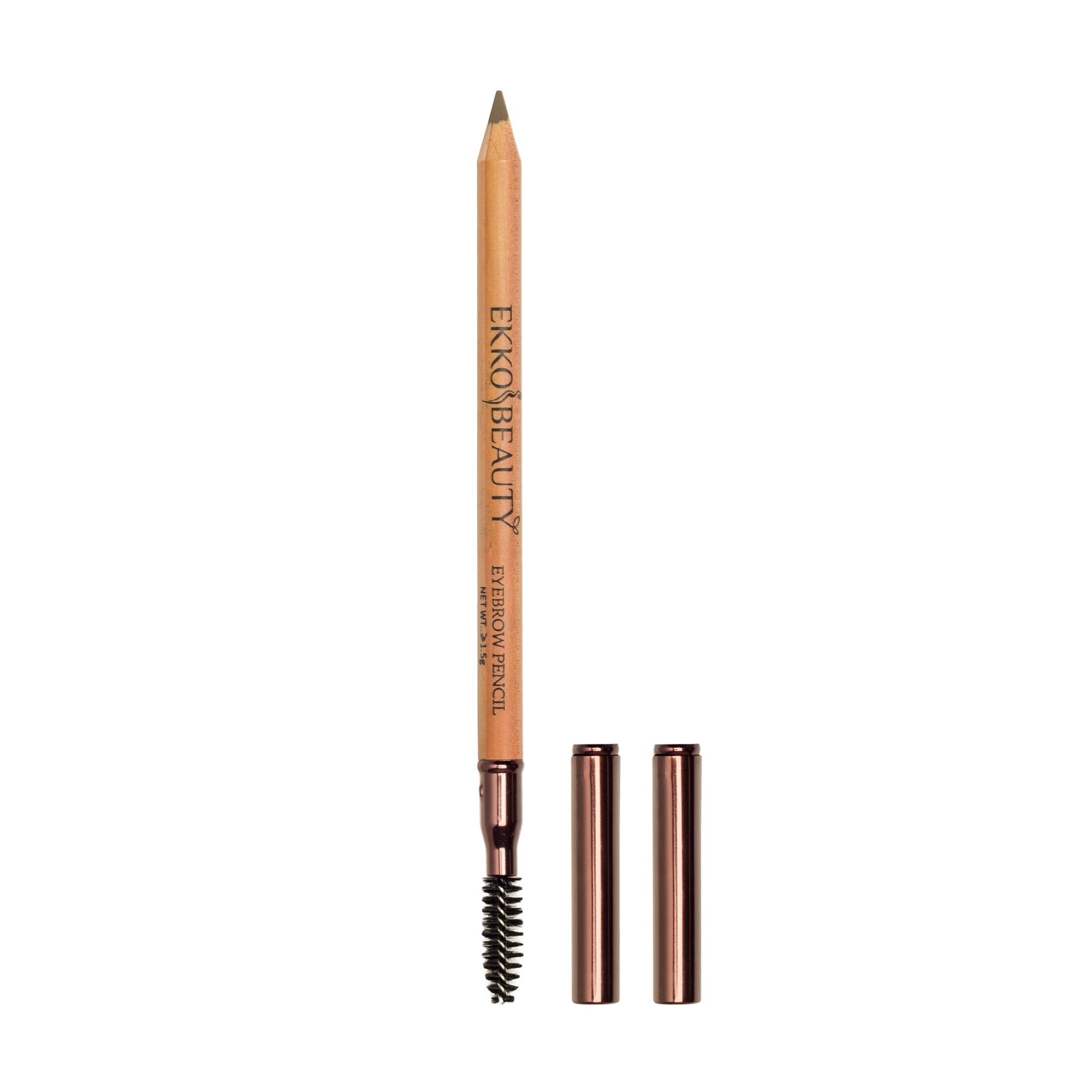 Стійкий восковий олівець для брів Ekko Beauty Eyebrow Pencil із щіточкою Medium Brown, 1.5 г